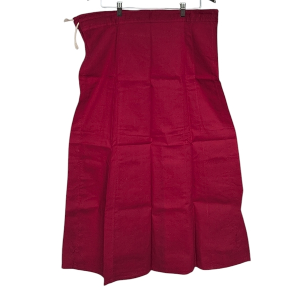 Red Saree Sari Petticoat Skirt Cotton Indian South Asian Drawstring - Picture 1 of 3